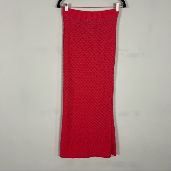 MESHKI GIULIANA KNIT MAXI SKIRT IN POMEGRANATE SIZE SMALL - Picture 8 of 13